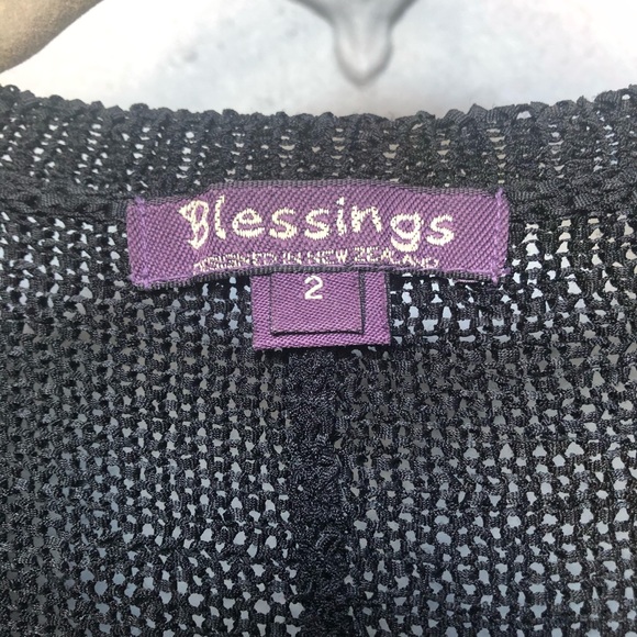 BLESSINGS Cardigan, with Zipper in Black. 2XL - Picture 4 of 8